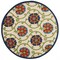 Homeroots 5 ft. Round Blue Vines Indoor & Outdoor Area Rug 384974 - alternate 1